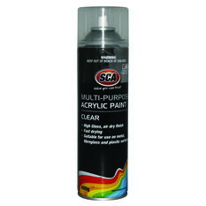 SCA Acrylic Aerosol Paint - Clear 400g, , scaau_hi-res