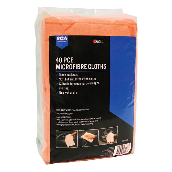 SCA Microfibre Cloths Trade Pack 40 Pack, , scaau_hi-res