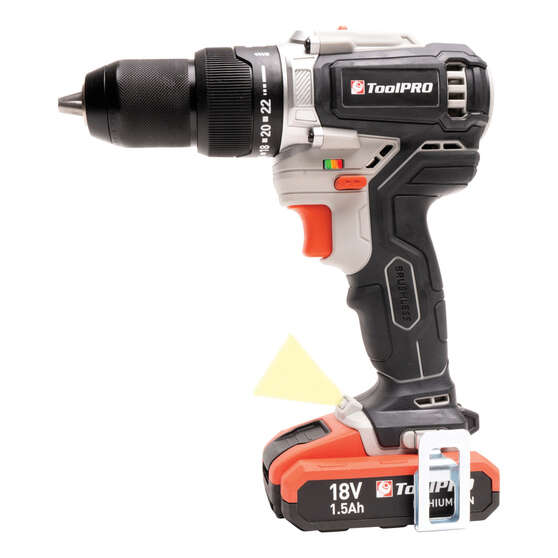 ToolPRO 18V Brushless Hammer Drill, , scaau_hi-res