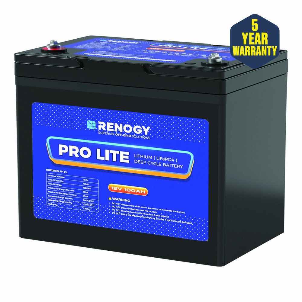 Renogy Lithium Deep Cycle Battery 12.8V 100Ah LiFePO4 Supercheap Auto