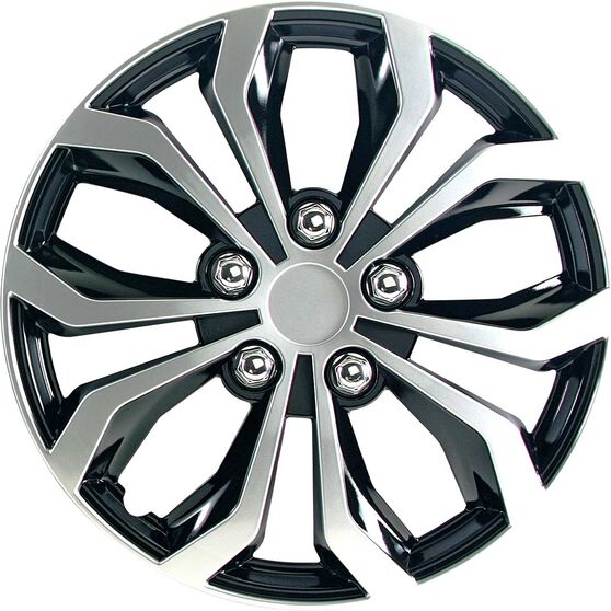 Street Series Wheel Covers Venom 13 Inch Black/Silver 4 Pack