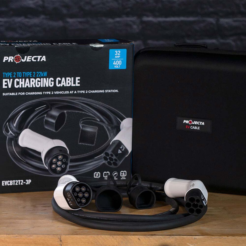 Projecta Electric Vehicle Charging Cable 3Phase Type 2 Inlet To Type 2
