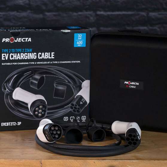 Projecta Electric Vehicle Charging Cable 3-Phase Type 2 Inlet To Type 2 Outlet, , scaau_hi-res