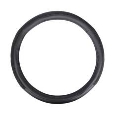 SCA Embossed Leather Look Steering Wheel Cover Black, , scaau_hi-res