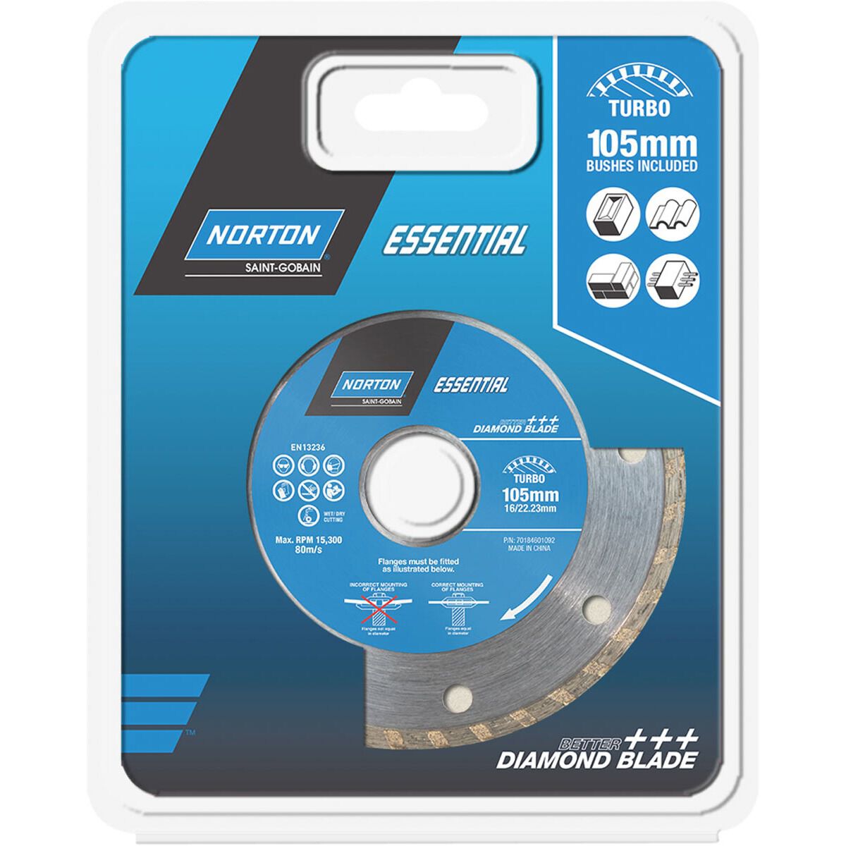 Norton Diamond Blade - Turbo, 105mm, , scaau_hi-res