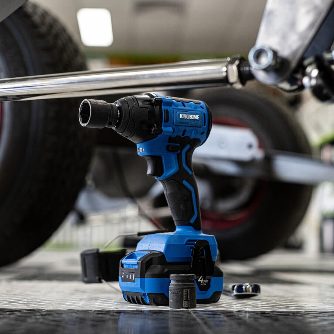 Kincrome PT18 18V 2 Piece Brushless Impact Wrench & Grinder Kit 2.0Ah, , scaau_hi-res