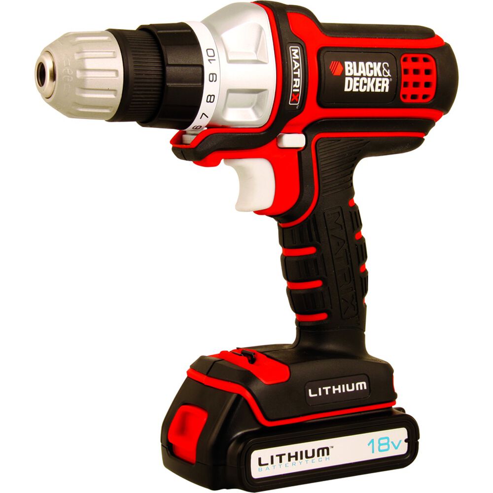 Black and Decker Cordless Drill - Matrix, 18V Li-Ion ...