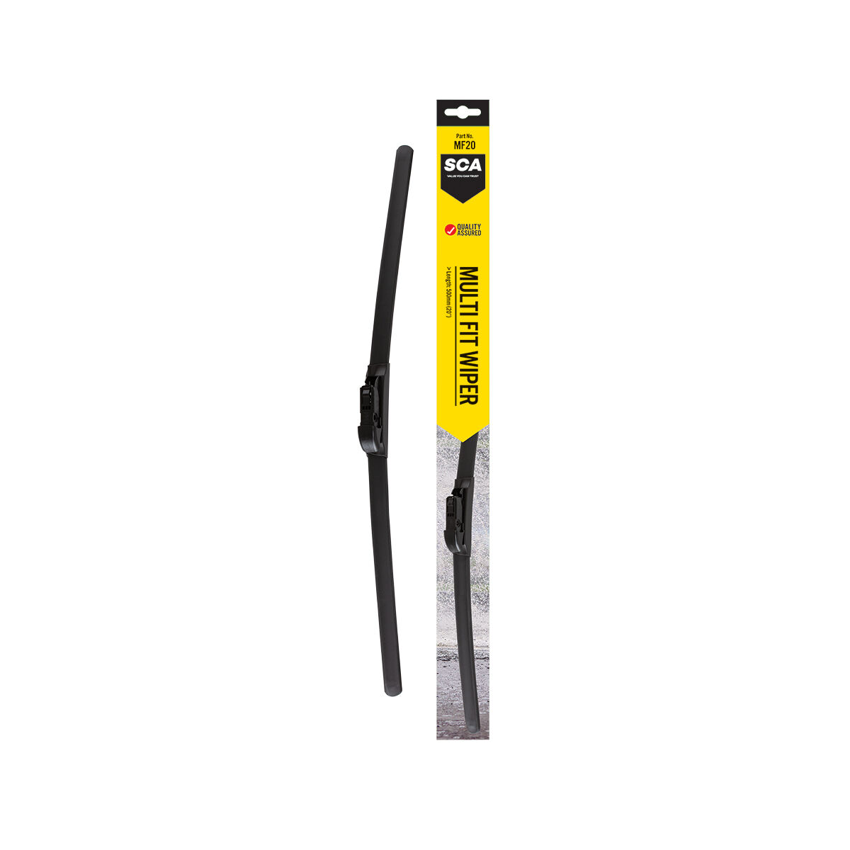 SCA Multi-Fit Wiper Blade 500mm (20") Single - MF20, , scaau_hi-res