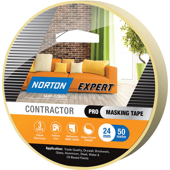 Norton Expert 3 Day Masking Tape -  24mm x 50m, , scaau_hi-res