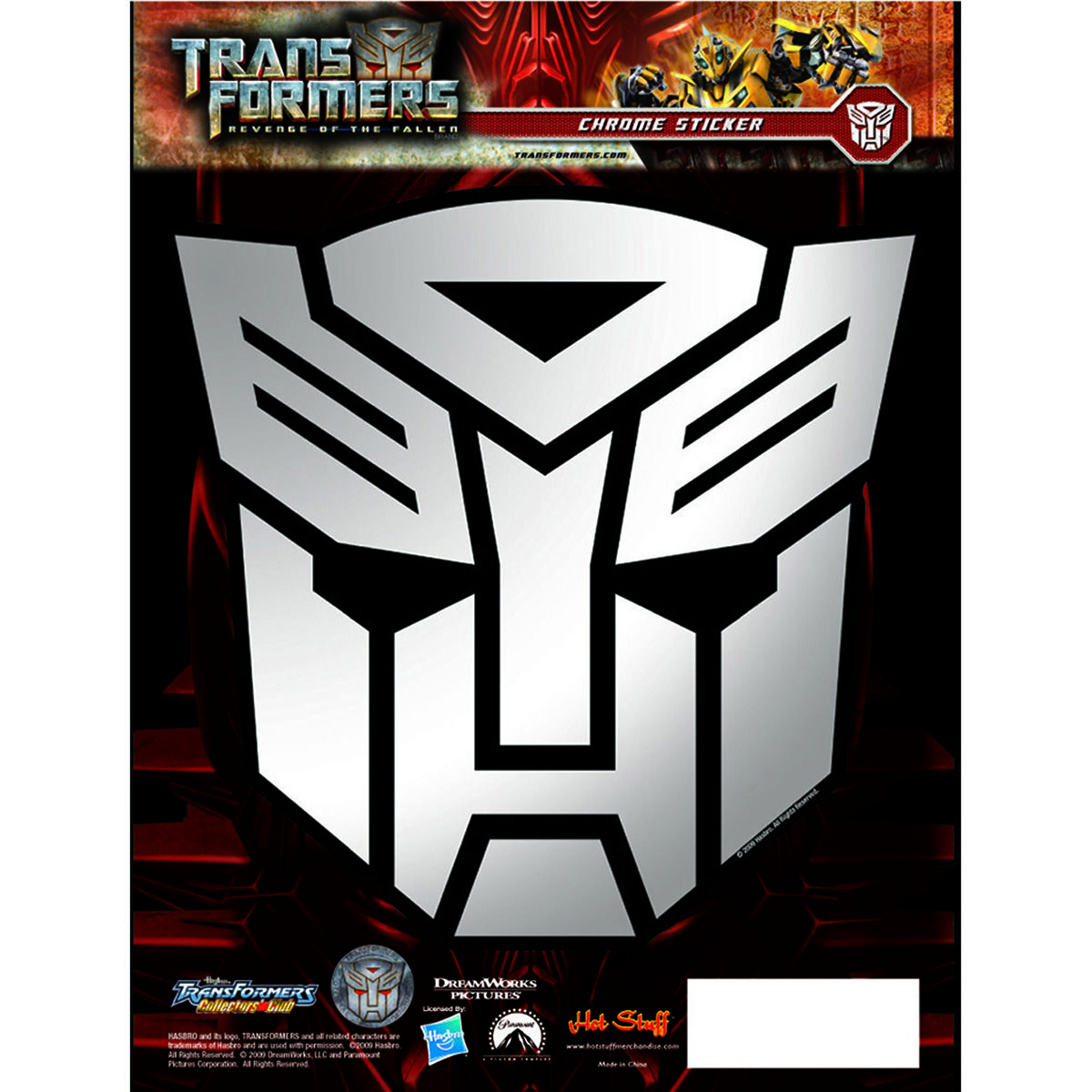 Sticker Transformers Autobots Chrome Supercheap Auto