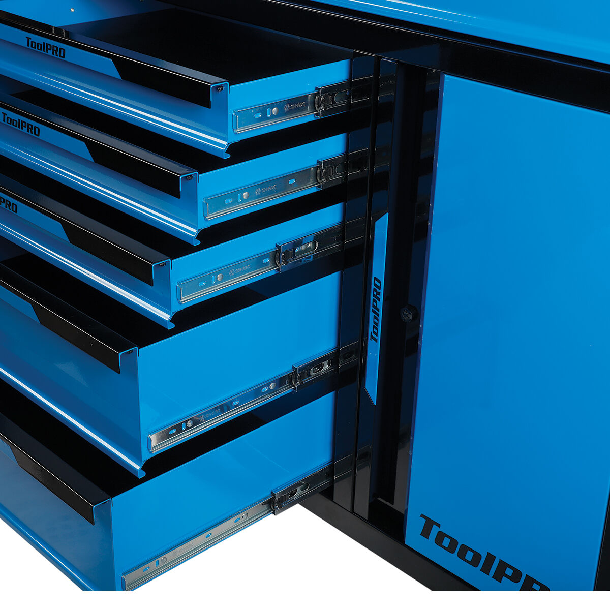 ToolPRO Neon Tool Cabinet Blue 6 Drawer 42 Inch, , scaau_hi-res