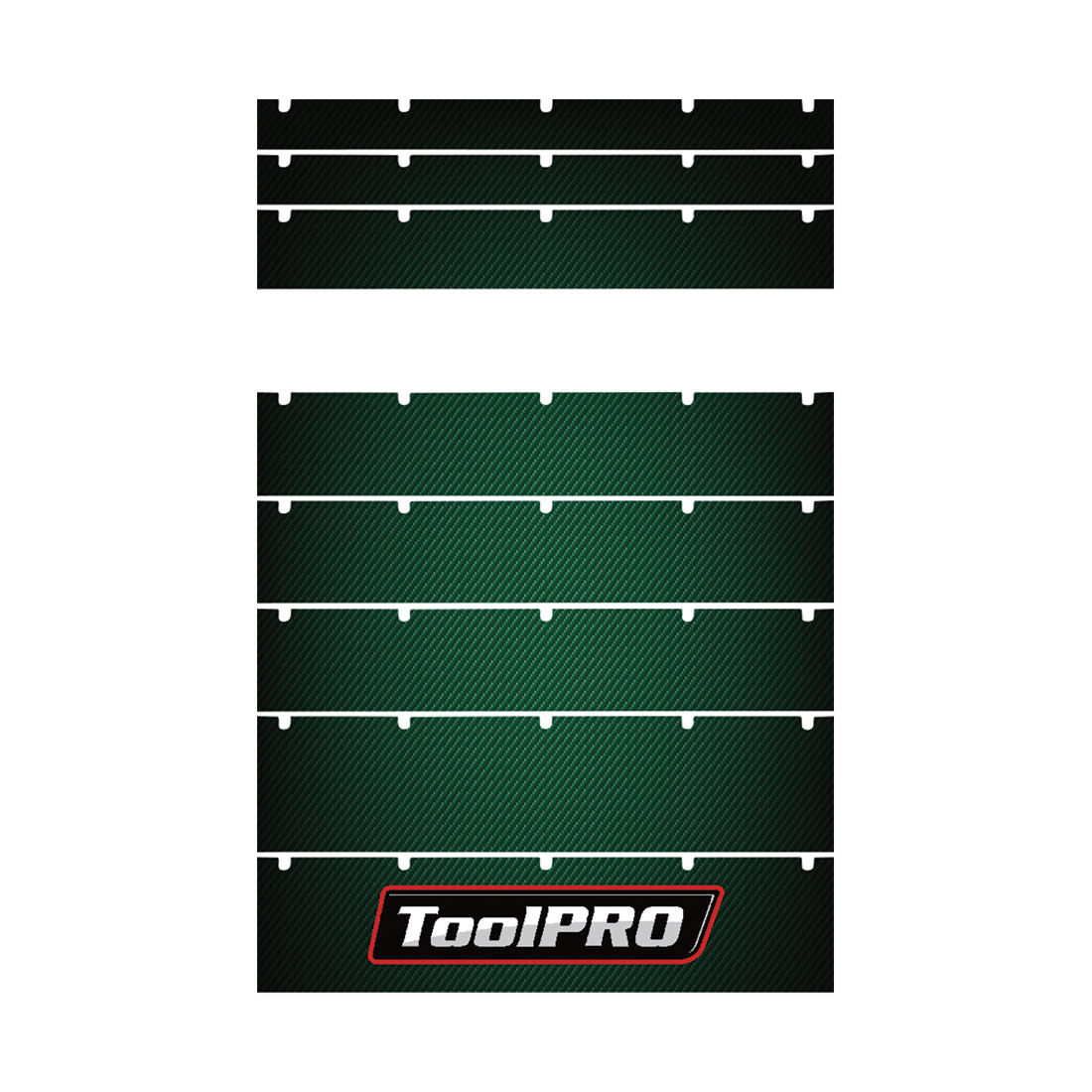 ToolPRO Tool Cabinet Magnet Fascia Set - Green Carbon Fibre, Suits 26" Chest & 27" Cabinet, , scaau_hi-res