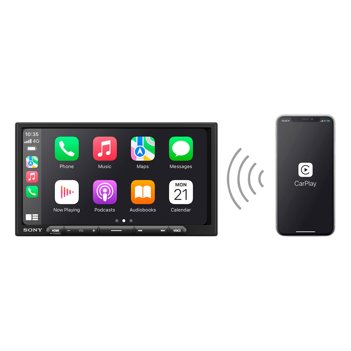 Sony XAV-AX4000 Double DIN Wireless Apple CarPlay & Android&trade; Auto Head Unit, , scaau_hi-res