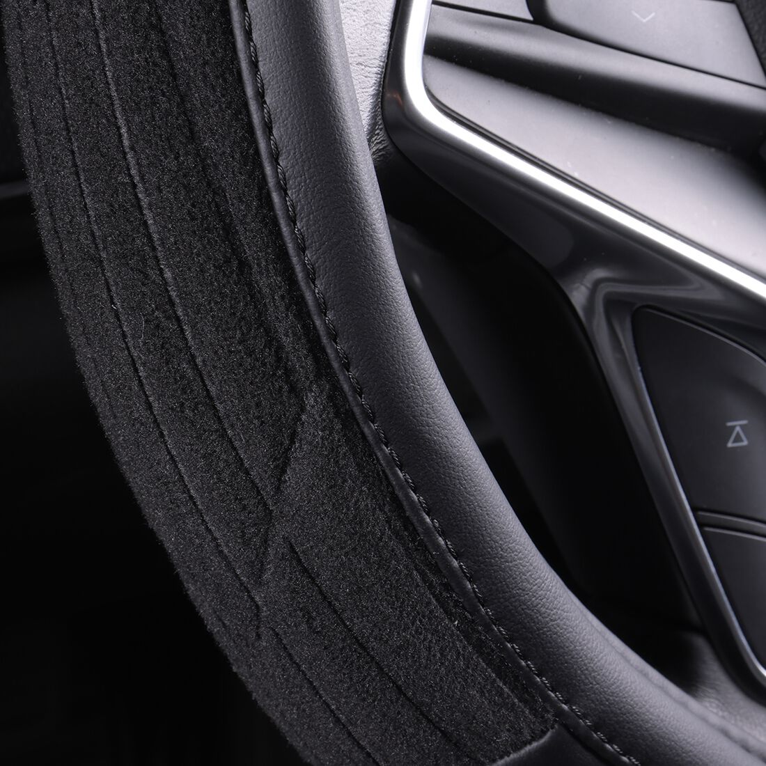 SCA Embossed Leather Look Steering Wheel Cover Black, , scaau_hi-res