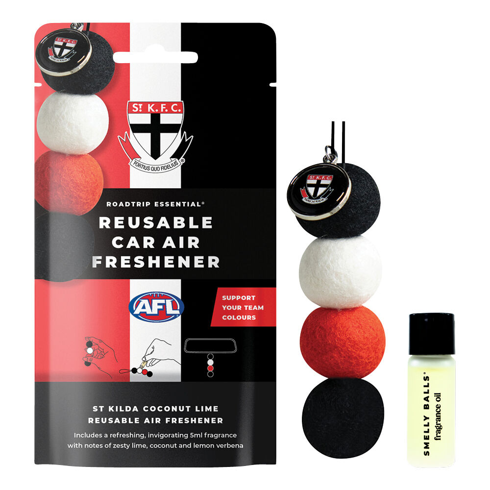 Roadtrip Essential Air Freshener Set St Kilda Saints Coconut Lime 5ml, , scaau_hi-res