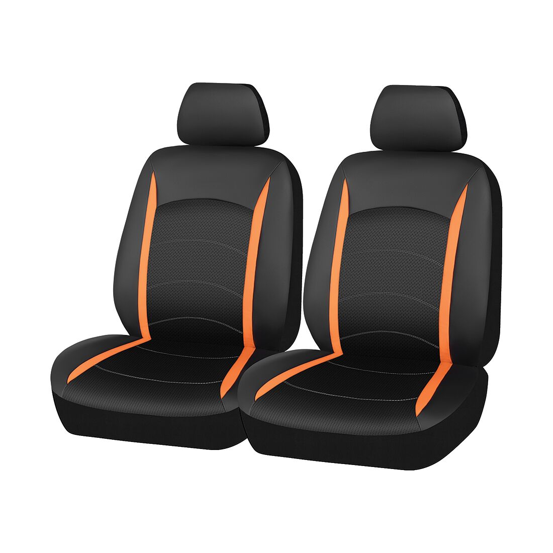SCA Seat Cover Leather Look and Mesh Size 30A Orange, , scaau_hi-res