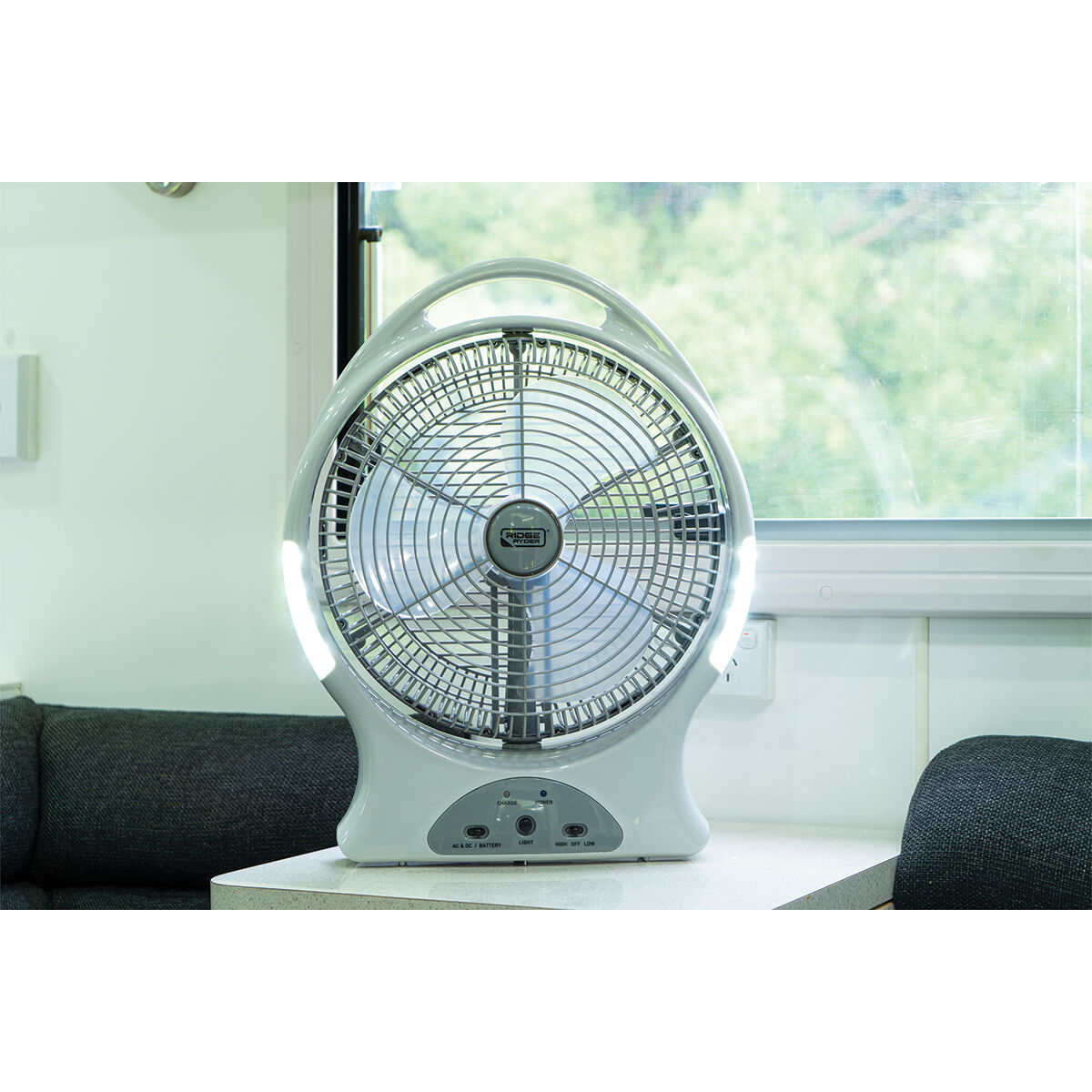 Ridge Ryder Rechargeable 12" Oscillating Fan, , scaau_hi-res