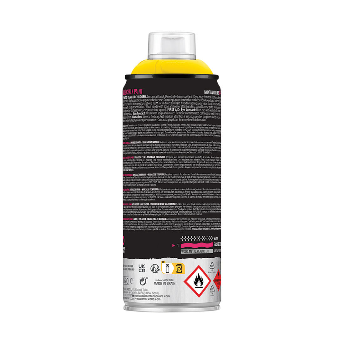 MTN Pro Light Yellow Erasable Chalk Spray Paint  400mL, , scaau_hi-res
