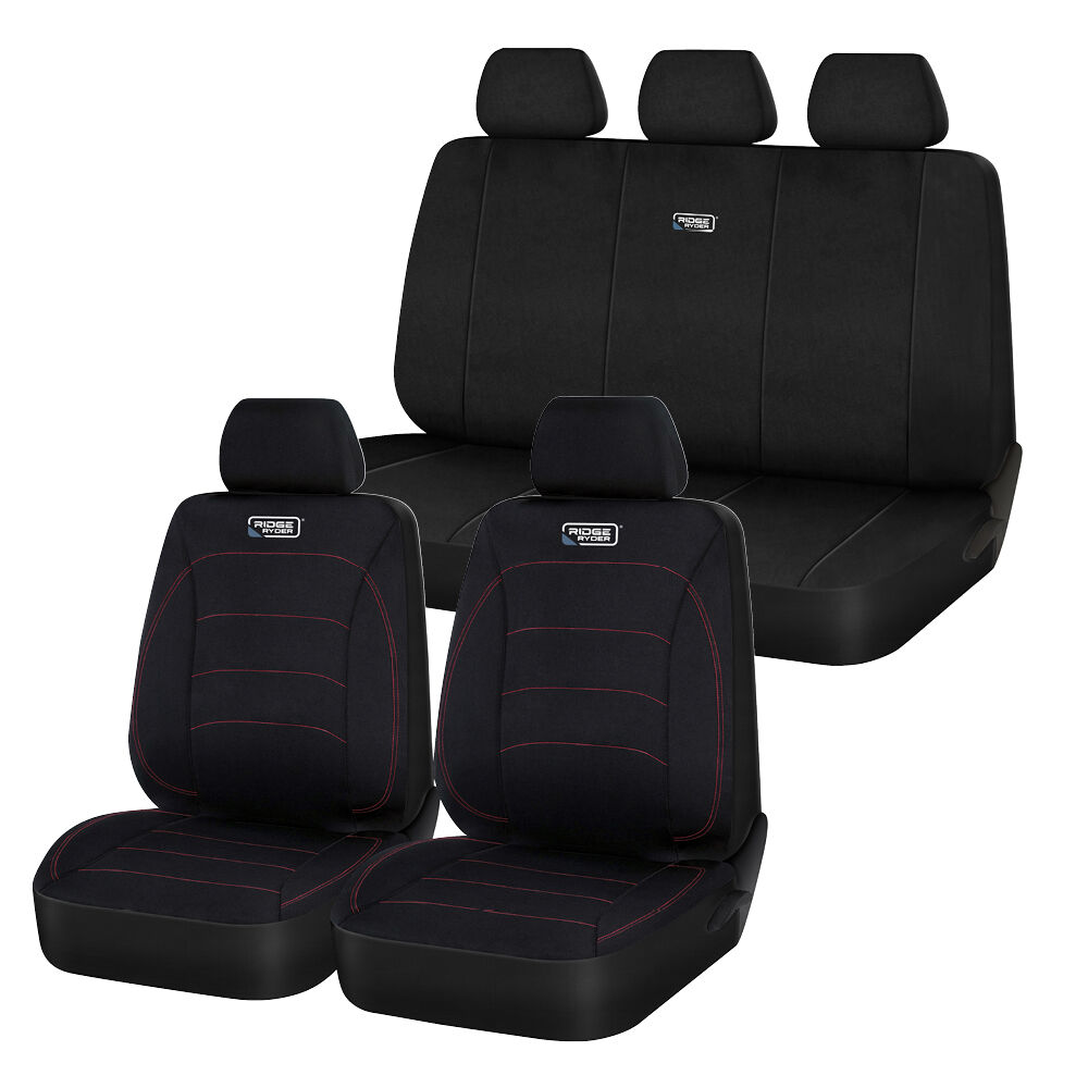 Ridge Ryder Black/Red Neoprene Seat Cover Set&nbsp;, , scaau_hi-res