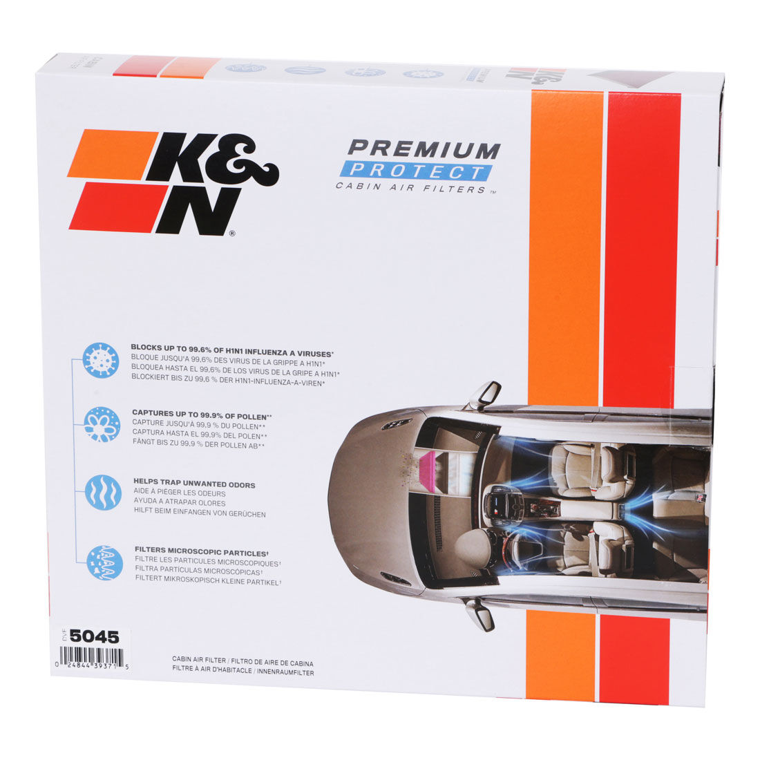 K&N Premium Disposable Cabin Air Filter - DVF5045, , scaau_hi-res