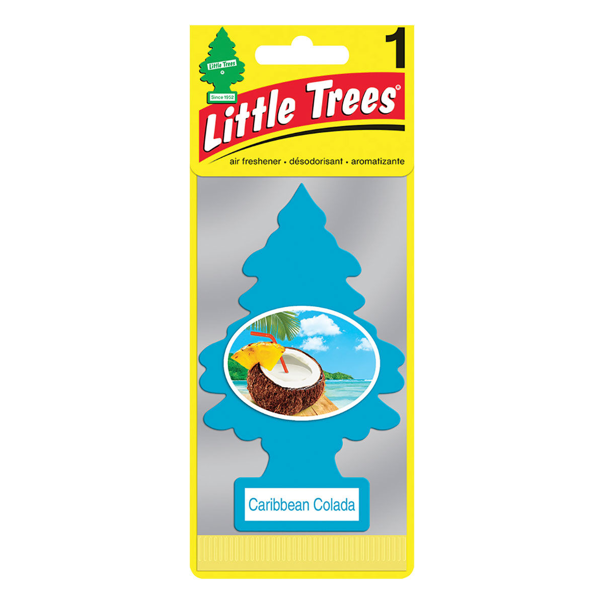 Little Trees Air Freshener - Caribbean Colada 1 Pack, , scaau_hi-res
