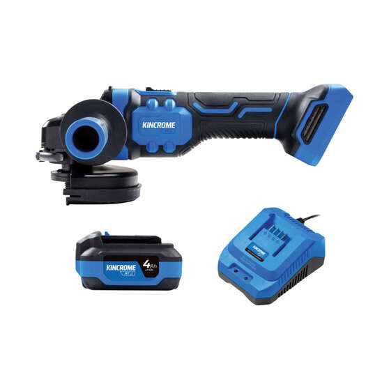 Kincrome PT18 18V Brushless 125mm Angle Grinder Kit 4.0Ah, , scaau_hi-res