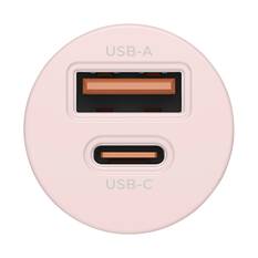 Cabin Crew 30W Dual Port Car Charger Pink, , scaau_hi-res