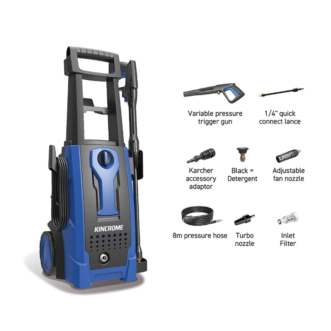 Kincrome K16262 Pressure Washer - 1958 PSI, , scaau_hi-res