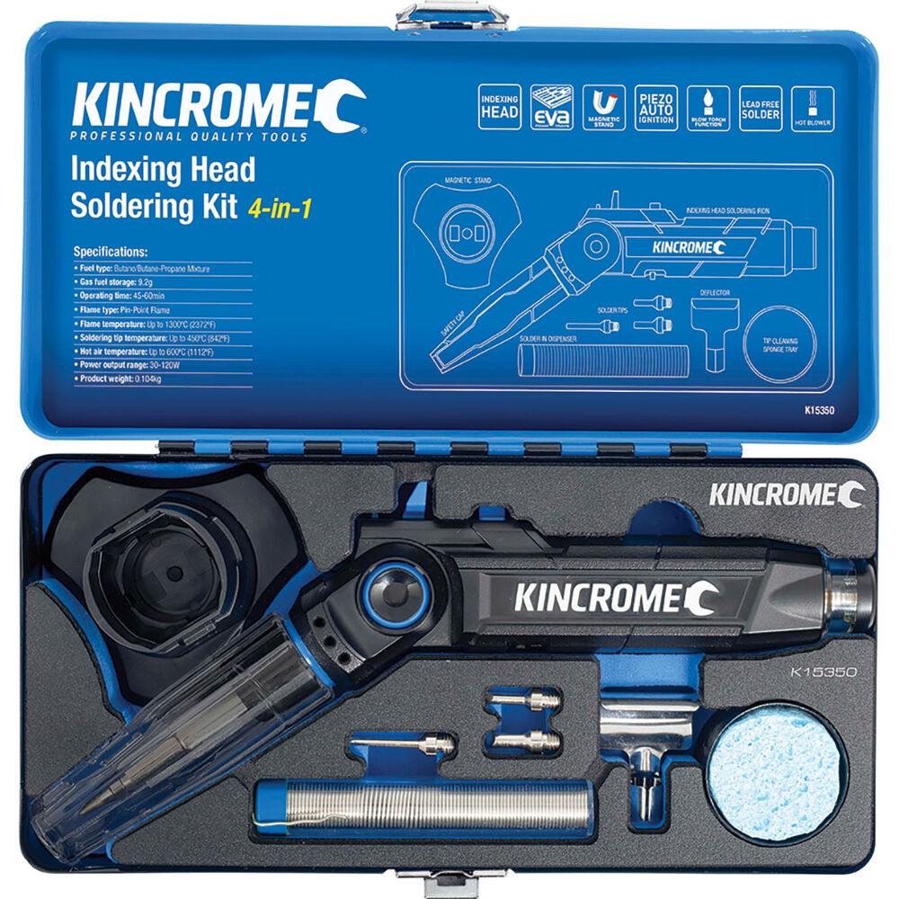 Kincrome 4in1 Indexing Head Butane Soldering Iron Kit Supercheap Auto