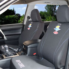 Rip Curl The Search Neoprene Seat Covers Black Adjustable Headrests Airbag Compatible, , scaau_hi-res