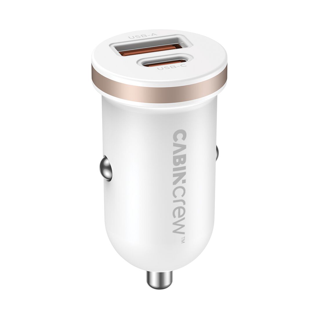 Cabin Crew 30W Dual Port Car Charger White, , scaau_hi-res