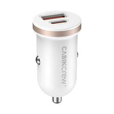 Cabin Crew 30W Dual Port Car Charger White, , scaau_hi-res