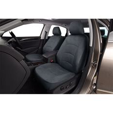 Cloud Premium Suede Seat Covers - Charcoal Adjustable Headrests Size 30 Front Pair Airbag Compatible, , scaau_hi-res