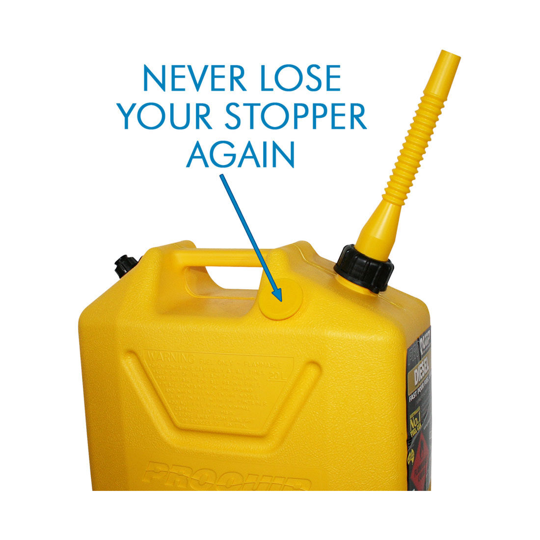 Pro Quip 20L Plastic Diesel Jerry Can, , scaau_hi-res