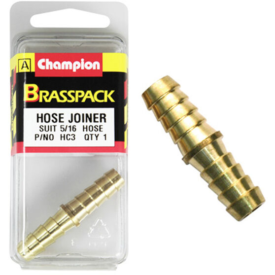 Champion Hose Joiner - 5 / 16inch, Brass, , scaau_hi-res
