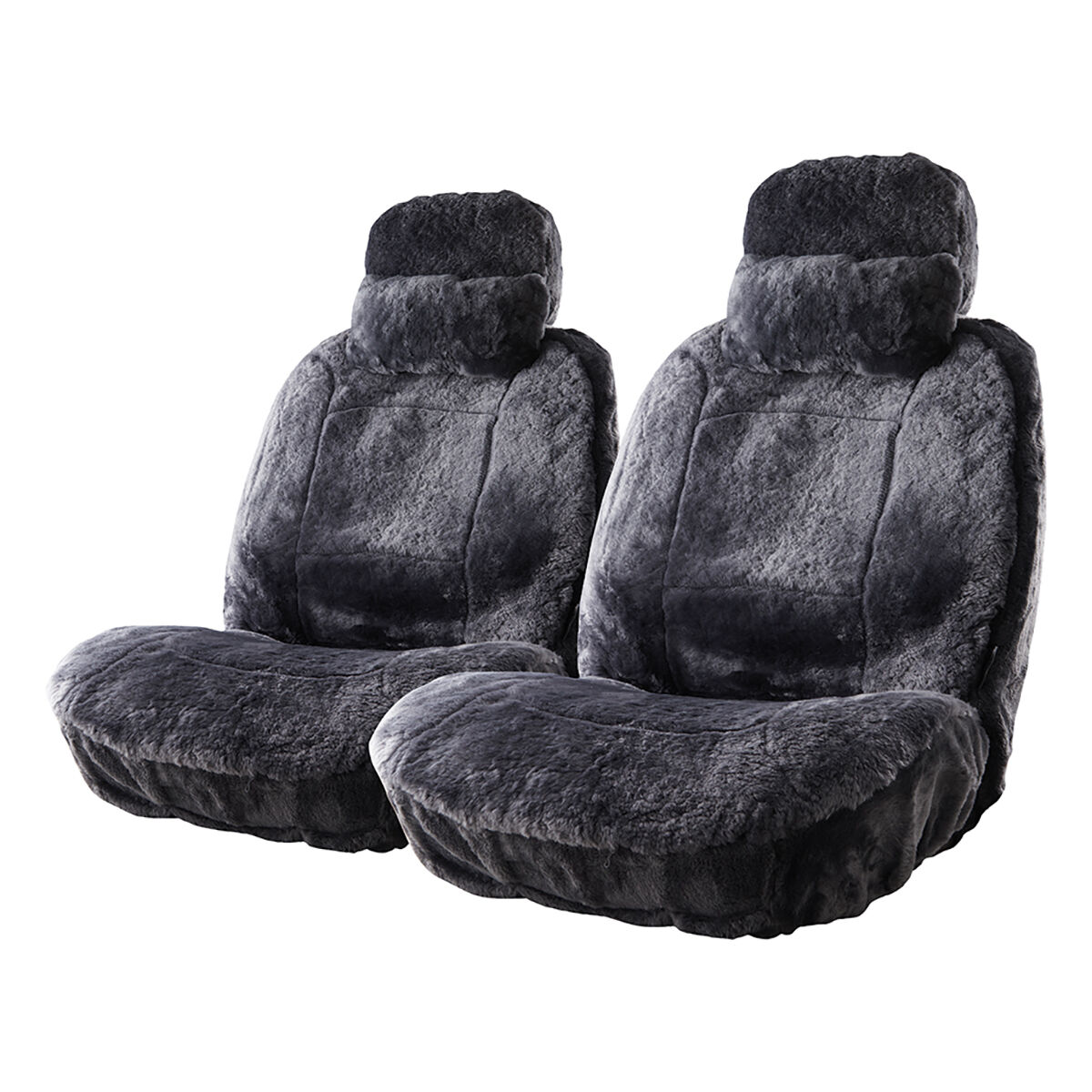 Platinum CLOUDLUX Sheepskin Seat Covers Slate Adjustable