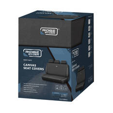 Ridge Ryder Canvas Seat Cover Charcoal/Black Piping Adjustable Headrests Rear Seat 06H, , scaau_hi-res