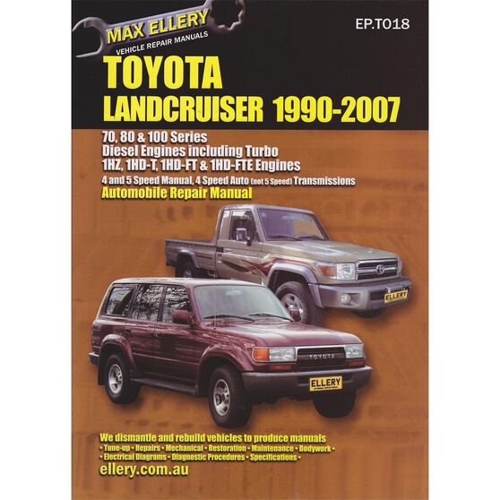 Max Ellery Car Manual For Toyota Landcruiser 1990-2007 - EP.T018, , scaau_hi-res