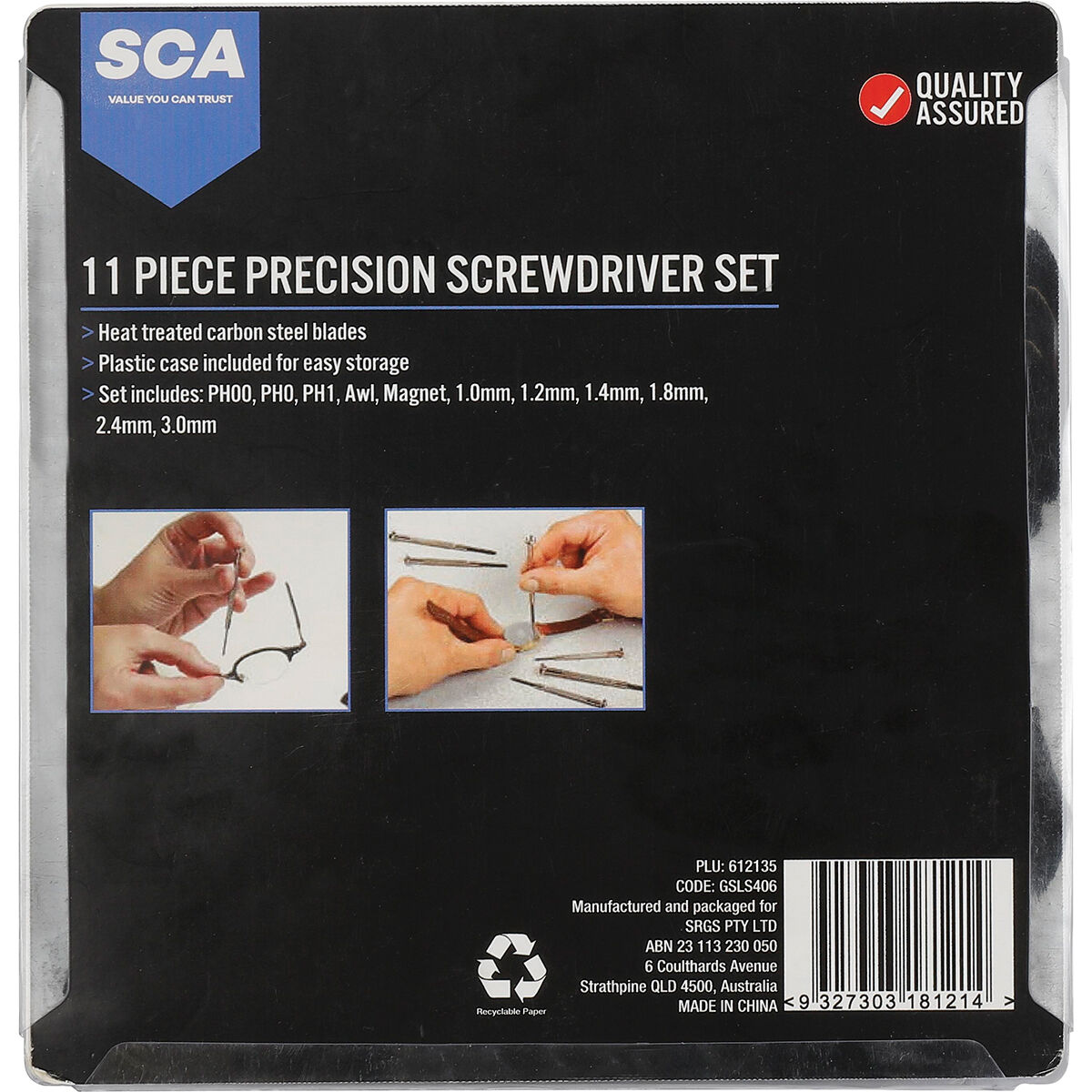 SCA Precision Screwdriver Set - 11 Piece, , scaau_hi-res