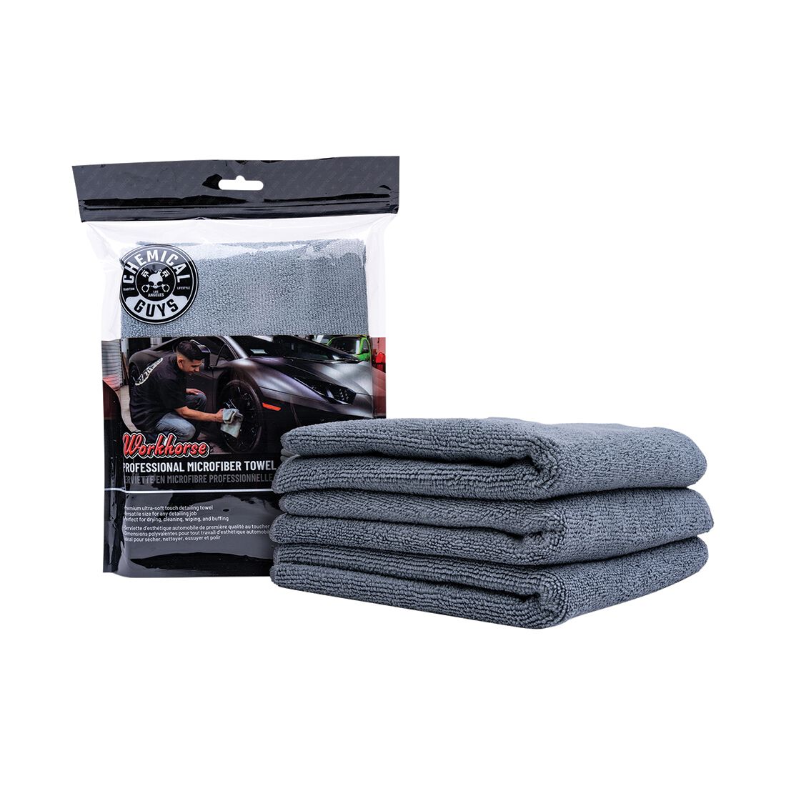 Chemical Guys Workhorse Towel 3 Pack, , scaau_hi-res