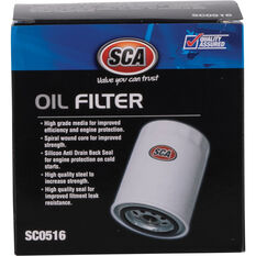 SCA Oil Filter SCO516 (Interchangeable with Z516), , scaau_hi-res