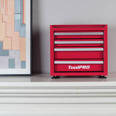 ToolPRO Mini Tool Cabinet 4 Drawer Red, , scaau_hi-res