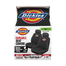 Dickies Repreve Polyester OG Logo Seat Covers Black Adjustable Headrests Airbag Compatible, , scaau_hi-res