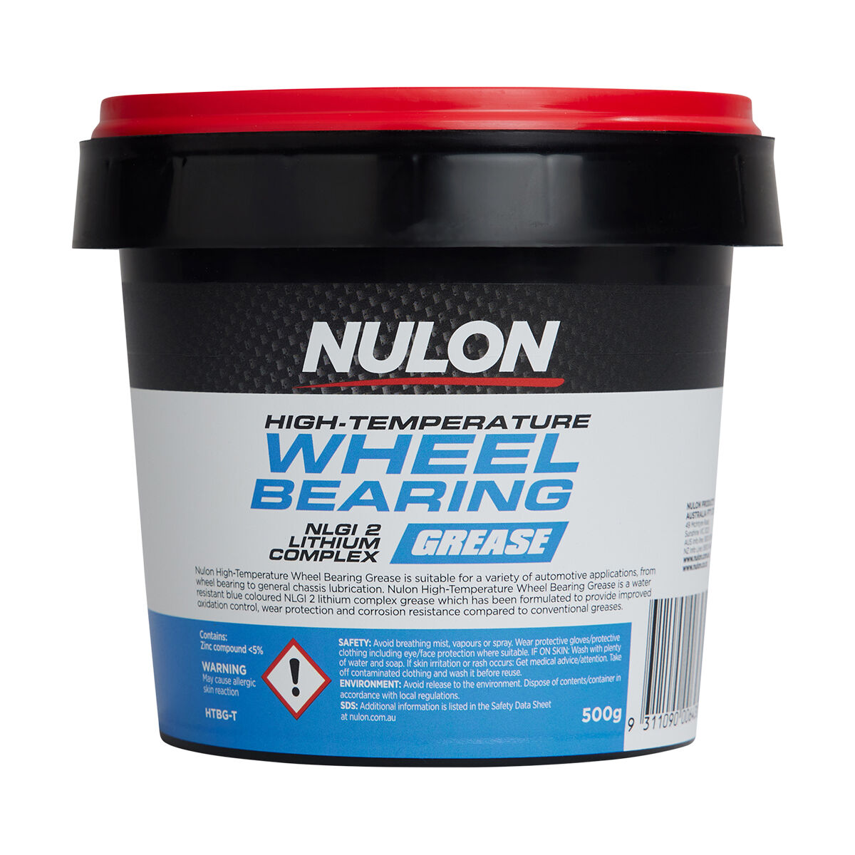 Nulon Grease Tub Wheel Bearing Hi Temp 500g, , scaau_hi-res