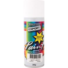Export Aerosol Paint - Enamel, Matt White, 250g, , scaau_hi-res