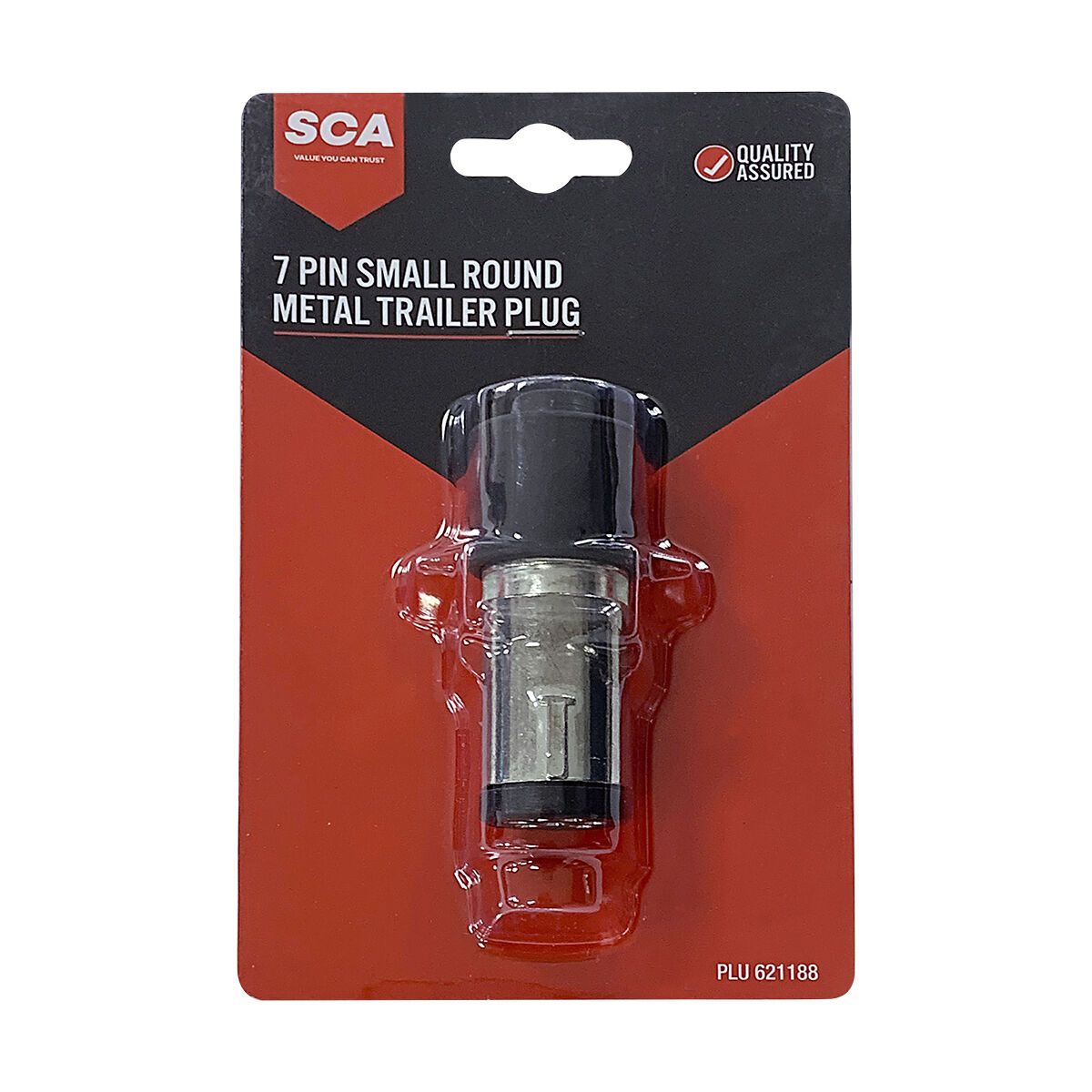 SCA Trailer Plug 7 Pin Small Round Metal, , scaau_hi-res