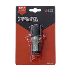 SCA Trailer Plug 7 Pin Small Round Metal, , scaau_hi-res