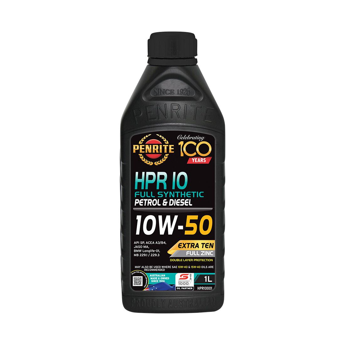 Penrite HPR 10 Engine Oil - 10W-50, 1 Litre, , scaau_hi-res