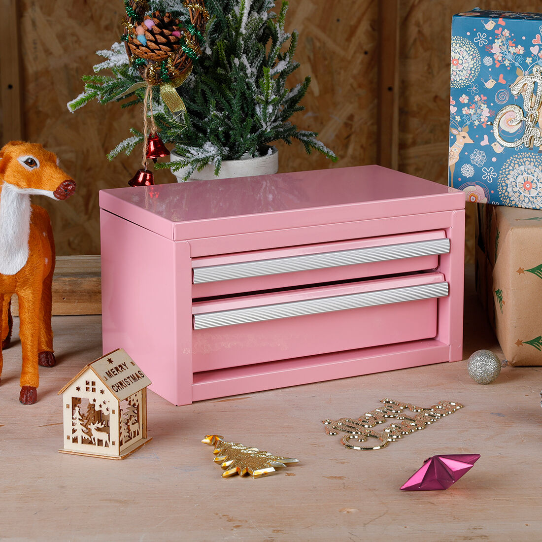 ToolPRO Mini Tool Chest 2 Drawer Pink, , scaau_hi-res