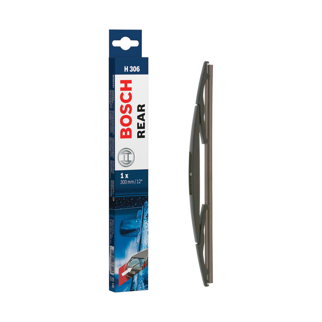 Bosch Rear Wiper Blade 300mm (12") Single - H306, , scaau_hi-res